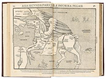 (THEOLOGICAL COMMENTARY -- CURIOSITY MAPS.) Heinrich Bunting. Itinerarium Sacrae Scripturae Das ist/ Ein Reisebuch Uber die